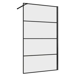 Душевая перегородка Abber Immer Offen черная 120х200 см стекло прозрачное 6 мм (AG65120B)