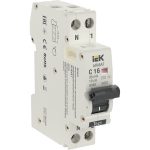 Автомат дифференциальный IEK Armat B06S 16А 1P+NP тип AC 30 мА 6 кА (AR-B06S-1N-C16C030)