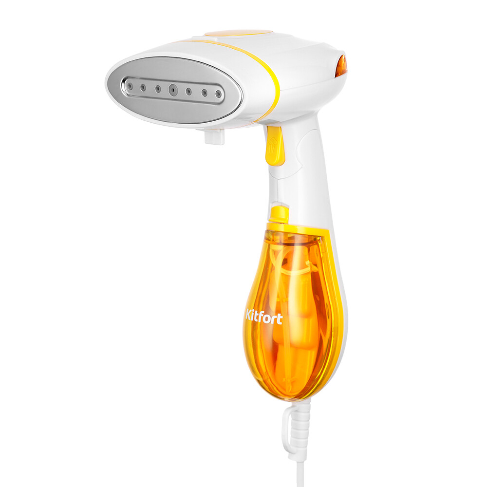 original-15481.jpg Отпариватель ручной Kitfort КТ-9191-1 1300 Вт 0,14 л белый/желтый — изображение 1