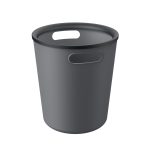 Ведро для мусора Ambient Folk 10 л пластик черный графит