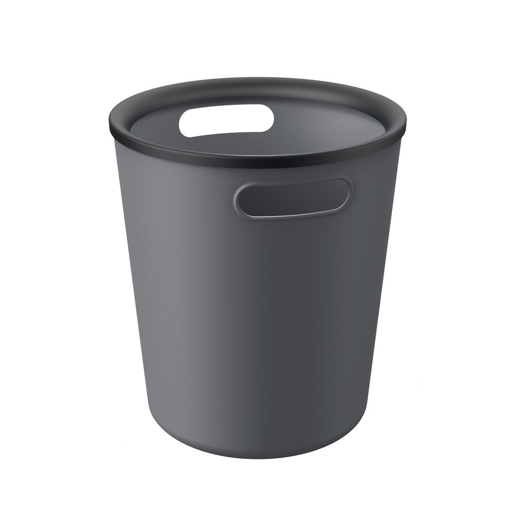 original-15538.jpg Ведро для мусора Ambient Folk 10 л пластик черный графит — изображение 1