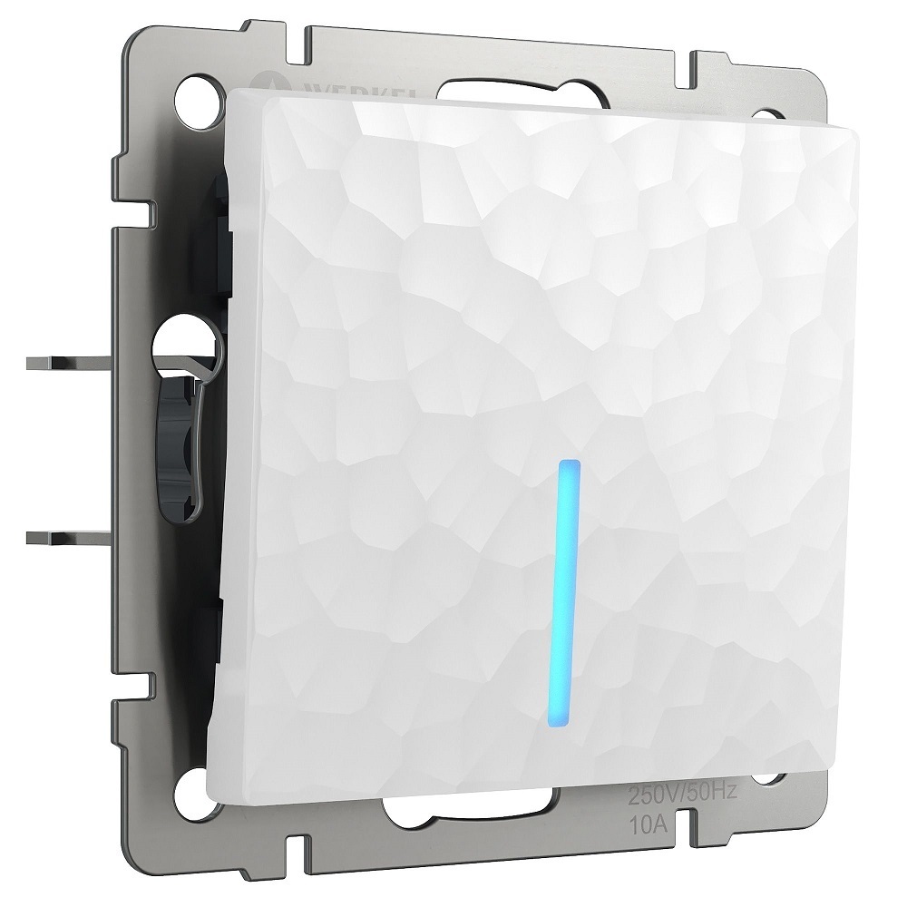 original-15763.jpg Выключатель Werkel одноклавишный встраиваемый белый с подсветкой (a052030) — изображение 1