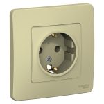 Розетка Systeme Electric Blanca встраиваемая бежевая (BLNRS001017)
