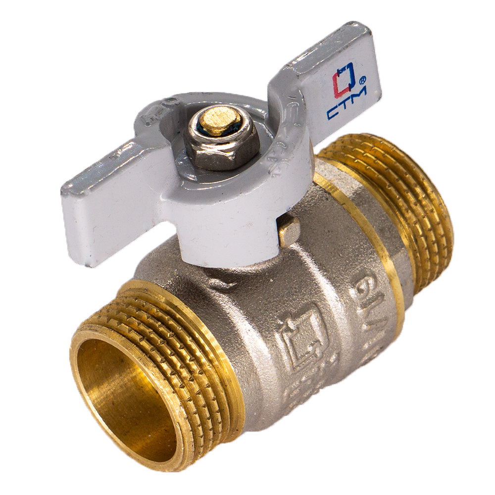 original-16070.jpg Кран шаровой латунный СТМ Стандарт 3/4 НР(ш) х 3/4 НР(ш) бабочка прямой (CWMMB034) — изображение 1