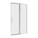 Душевая дверь Abber стекло прозрачное 110х195 см профиль хром 6 мм раздвижная (AG30110H)