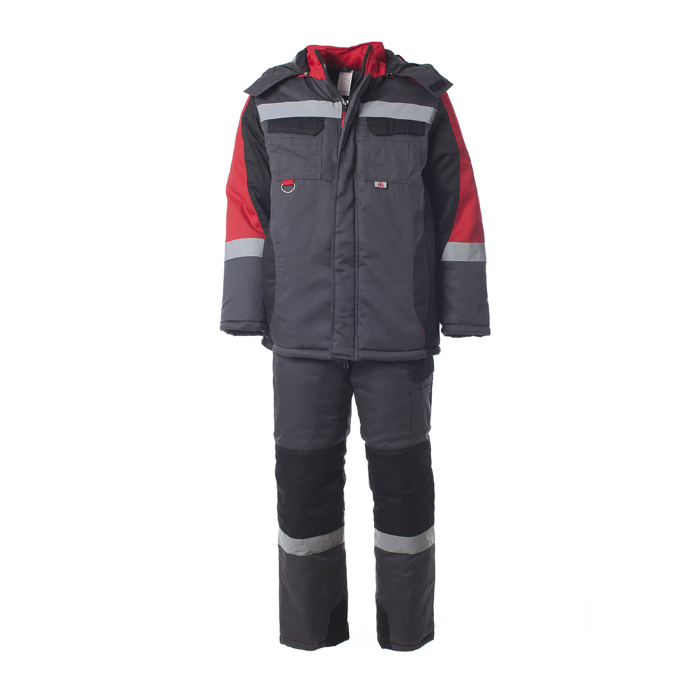 original-16295.jpg Костюм рабочий мужской утепленный Спрут Формула 56-58 рост 170-176 см серый/красный — изображение 1