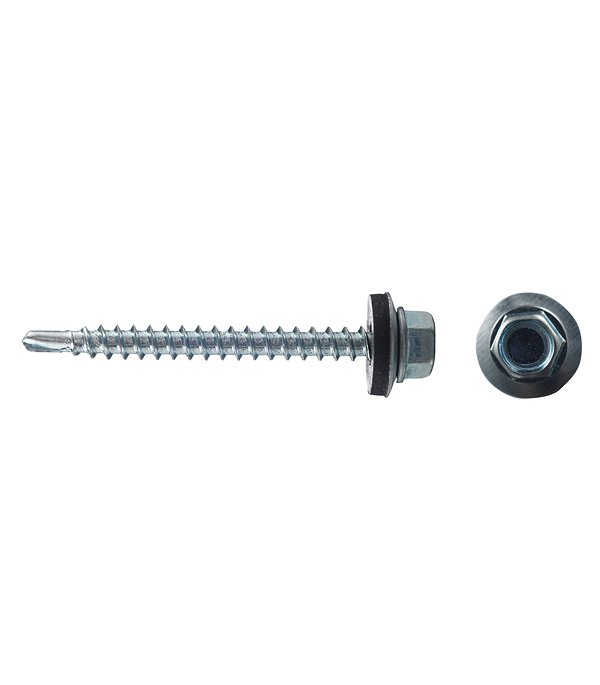 original-16355.jpg Саморезы кровельные с буром 51х4,8 мм металл-дерево оцинкованные (40 шт.) — изображение 1