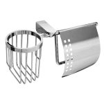 Держатель для туалетной бумаги WasserKraft Kammel с крышкой металл/пластик хром (K-8359)