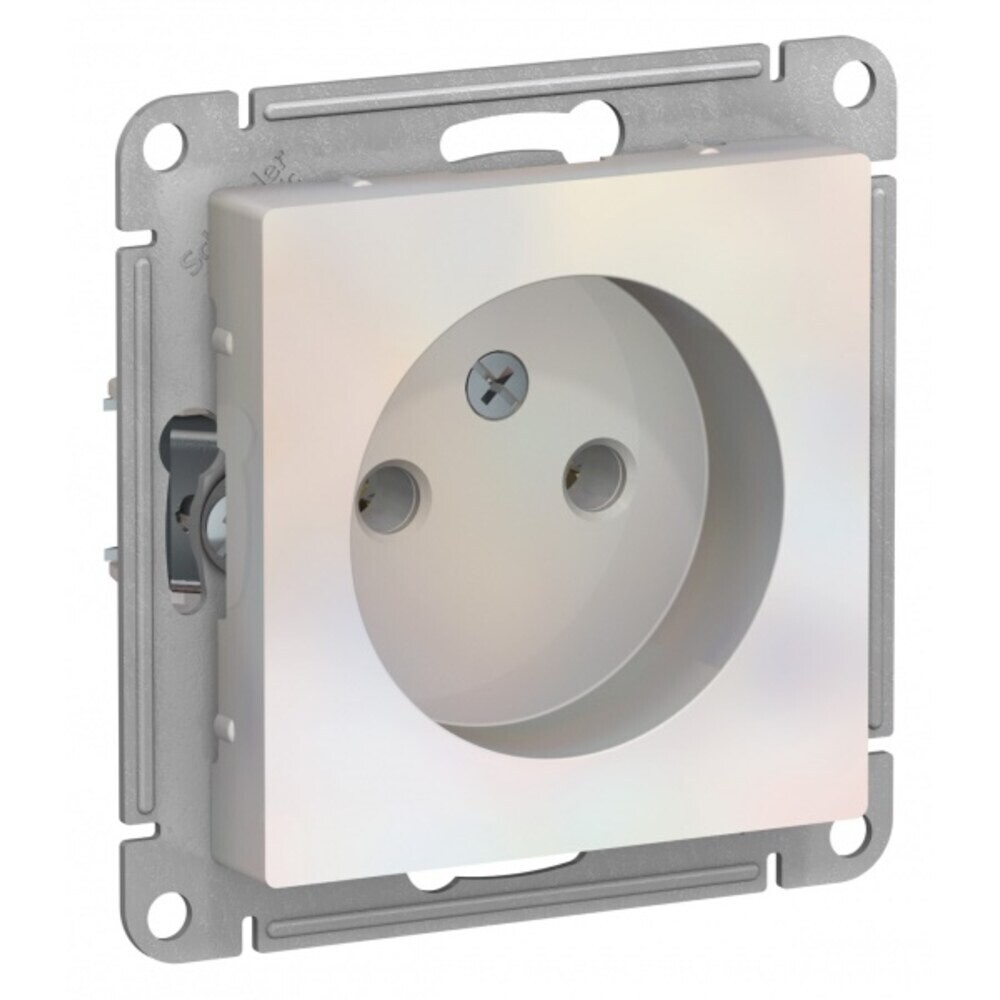 original-166.jpg Розетка Systeme Electric AtlasDesign встраиваемая жемчуг (ATN000441) — изображение 1