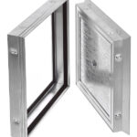 Люк ревизионный под плитку напольный Практика Барьер алюминиевый 300х300 мм скрытый