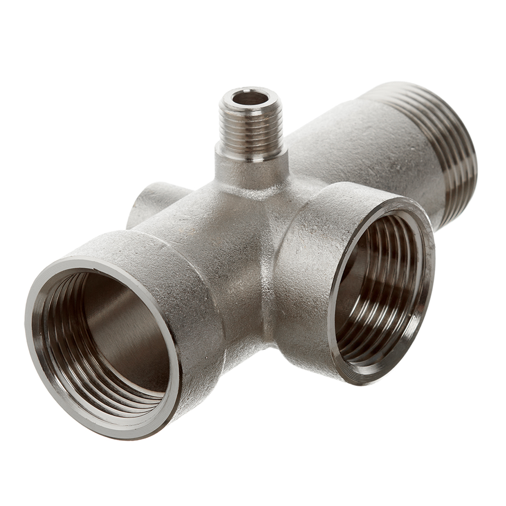 original-16839.jpg Соединитель для насоса Valtec 1 НР(ш) х 1 ВР(г) х 1 ВР(г) х 1/4 НР(ш) х1/4 ВР(г) пятиходовой (VTr.600.N.06110) — изображение 1