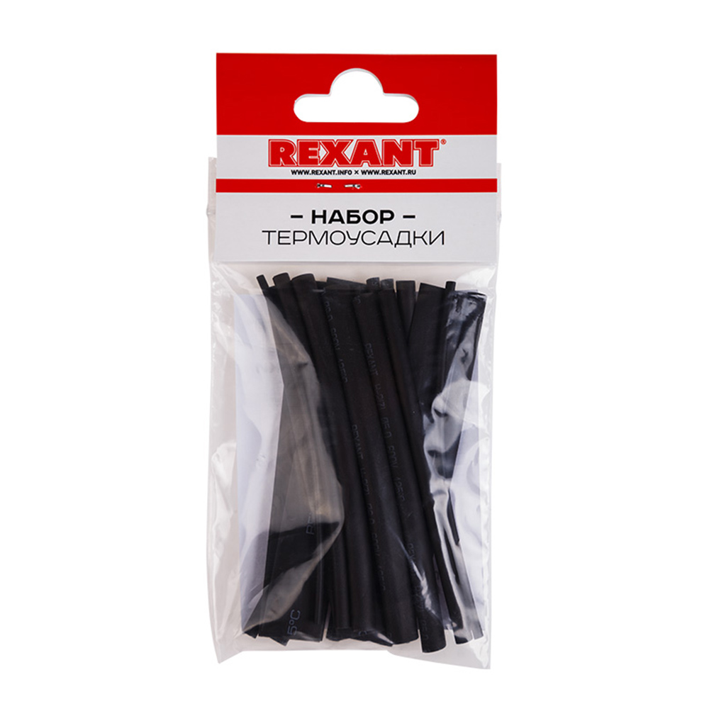 original-16954.jpg Трубка термоусадочная Rexant Standard ТУТ 2/1 мм 100 мм черная (18 шт.) — изображение 1