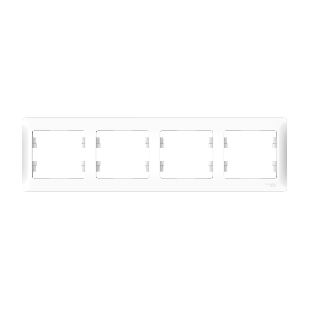 original-17123.jpg Рамка Systeme Electric Glossa четырехместная белая (GSL000108) — изображение 1