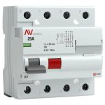 УЗО EKF Averes DV 25А 3P+N тип A 30 мА 10 кА (rccb-4-25-30-a-av)