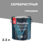 Краска по ржавчине Tikkurila/Tikkivala Metallista серебристая гладкая глянцевая 2,3 л