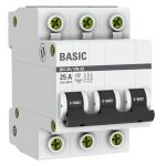 Выключатель нагрузки EKF Basic ВН-29 3Р 25А 400 В на DIN-рейку (SL29-3-25-bas)