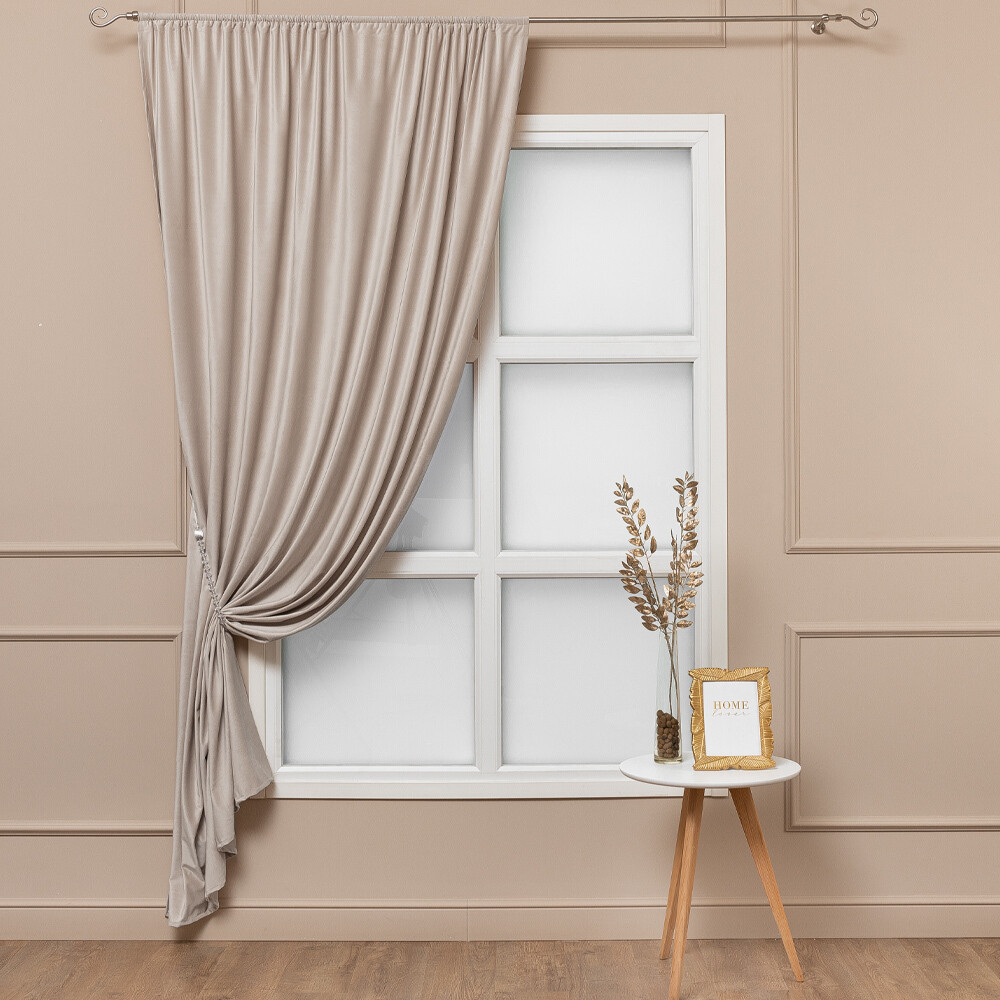 original-18193.jpg Штора бархат бежевая 160х260 см Amore Mio (94624) — изображение 1