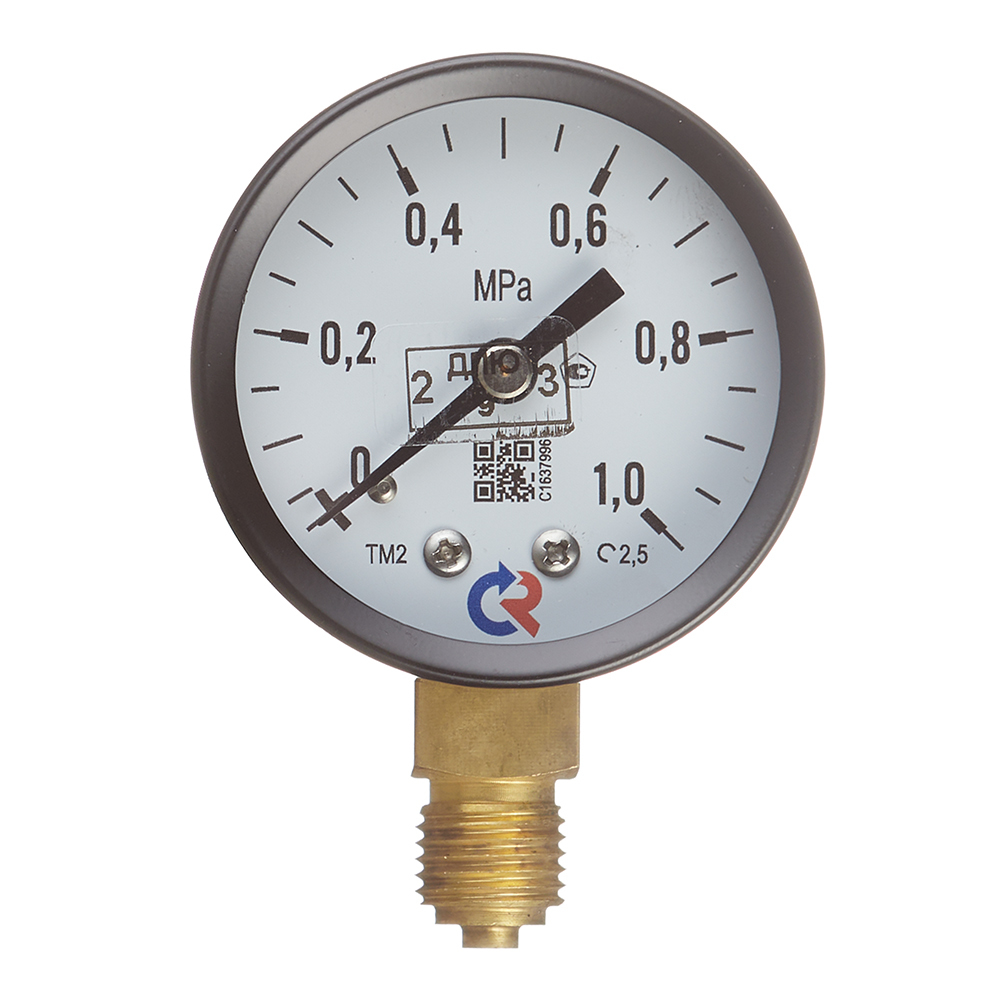 original-18211.jpg Манометр Росма ТМ-210Р.00 G1/4.2,5 радиальный 1/4 НР(ш) 10 бар d50 мм (597) — изображение 1
