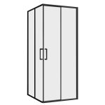 Душевой уголок Abber Schwarzer Diamant черный 90х90х190 см квадрат стекло прозрачное 5 мм (AG02090B5)