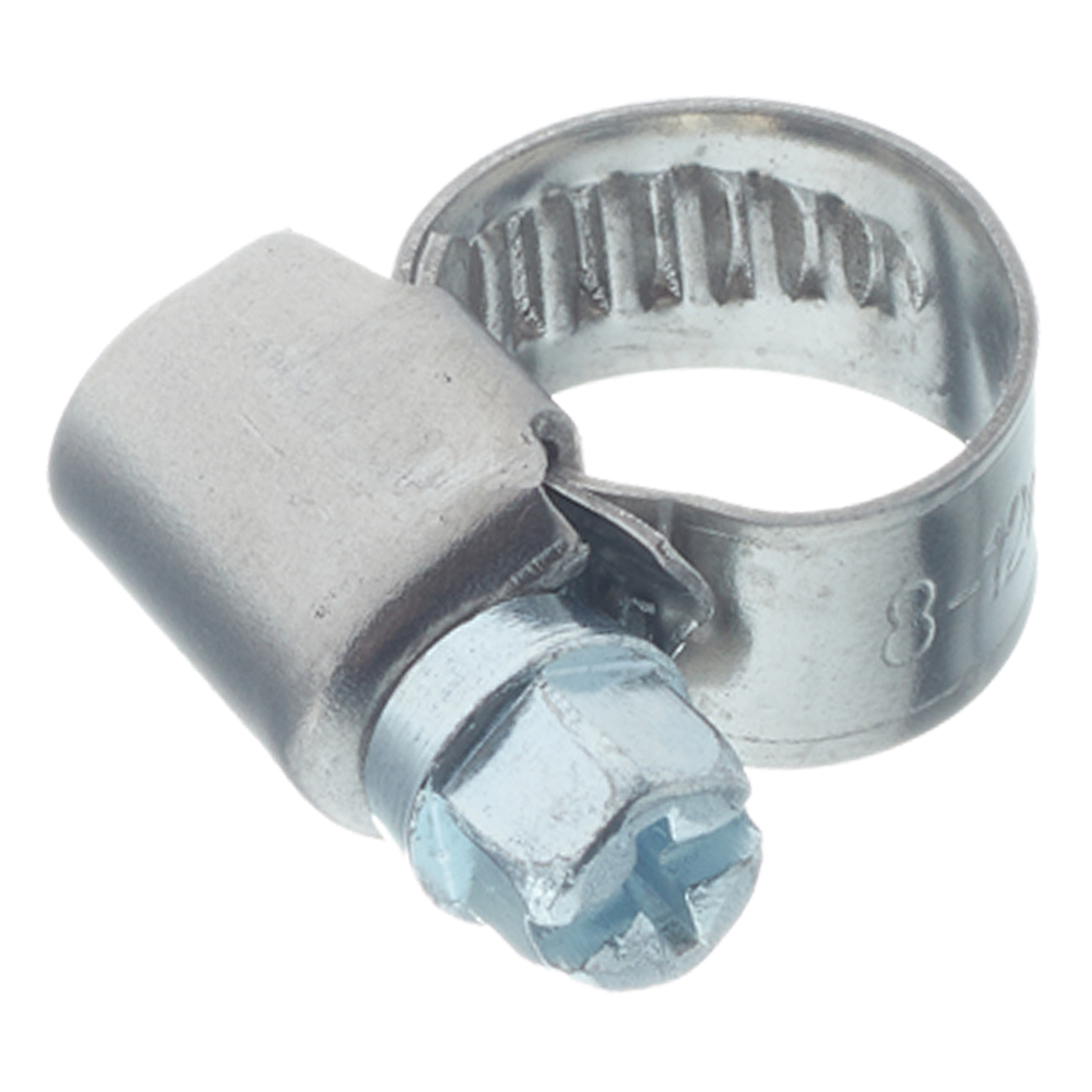 original-18497.jpg Хомут червячный обжимной 8-12 мм нержавеющая сталь (2 шт.) — изображение 1