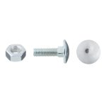 Болт мебельный оцинкованный 6х20 мм DIN 603 полусферическая головка с гайкой (10 шт.)