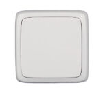 Переключатель Hegel Alfa одноклавишный накладной белый (ВА10-163)