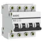 Выключатель нагрузки EKF Basic ВН-29 4Р 40А 400 В на DIN-рейку (SL29-4-40-bas)