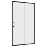 Душевая дверь Abber стекло прозрачное 120х190 см профиль черный 5 мм раздвижная (AG30120B5)