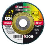 Круг лепестковый по металлу/древесине Луга Professional 125х22,2 мм P40 торцевой