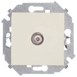 Розетка телевизионная Simon 15 встраиваемая слоновая кость (1591475-031)