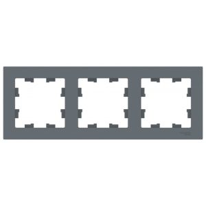 Рамка Systeme Electric AtlasDesign трехместная грифель (ATN000703)