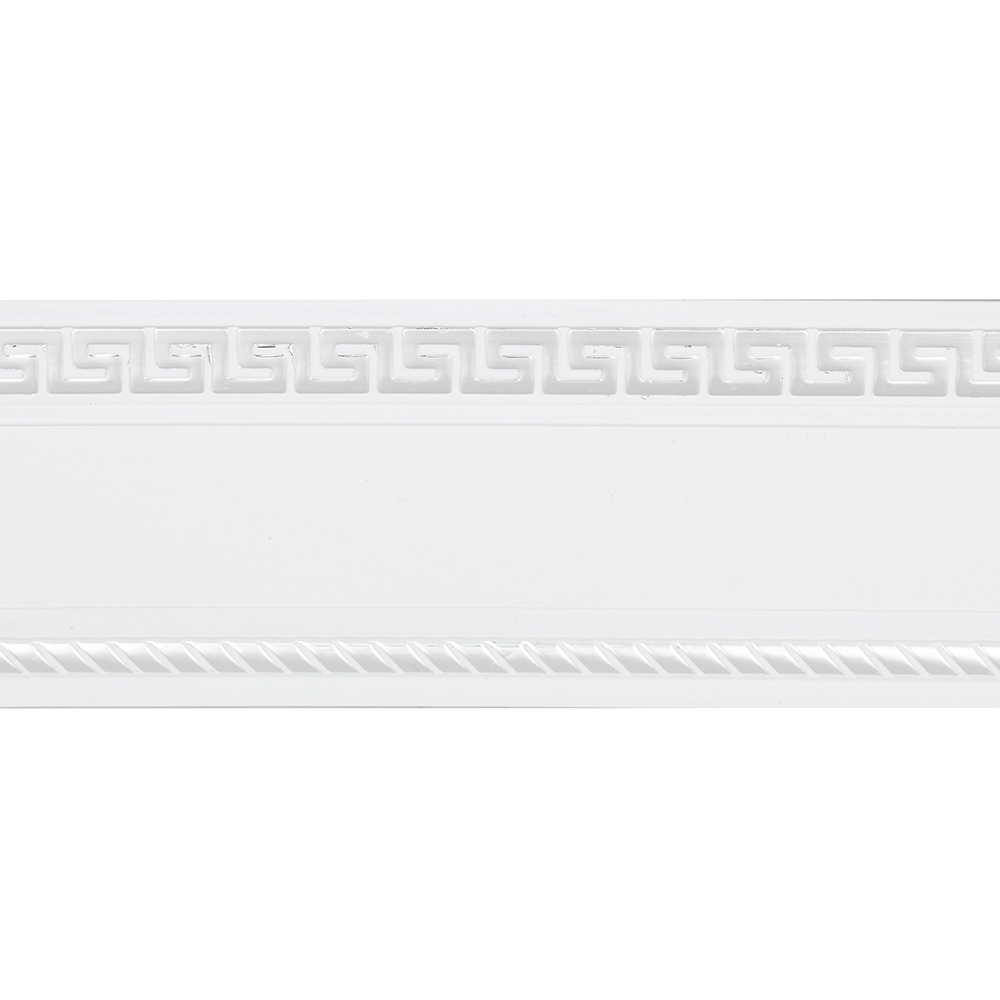 original-19802.jpg Бленда 68 мм для пластмассового карниза Тесей 350 см белый с хромом — изображение 1