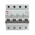 Автоматический выключатель модульный EKF Averes AV-6 4Р 50А тип C 6 кА 400 В (mcb6-4-50C-av)