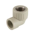 Угол полипропиленовый Valfex комбинированный 20 мм х 1/2 ВР(г) серый (10125020Г)