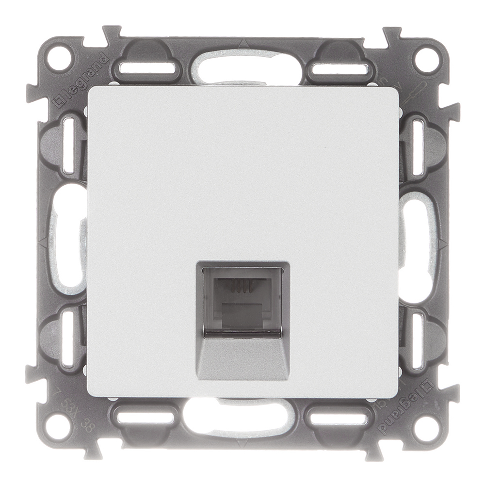 original-19938.jpg Розетка телефонная Legrand Valena Life встраиваемая алюминий RJ11 (753638) — изображение 1