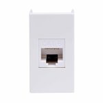 Розетка для кабель-канала компьютерная DKC Viva белая RJ45 1 модуль (45058)
