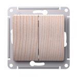 Выключатель Systeme Electric Glossa двухклавишный встраиваемый сосна (SE GSL001551)