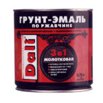 Грунт-эмаль по ржавчине 3в1 Dali черная молотковая глянцевая 0,75 л
