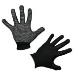 Перчатки нейлоновые с ПВХ покрытием микроточка черные 9 (L)