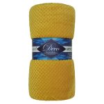 Плед 150х200 см TexRepublic Жаккард микрофибра охра