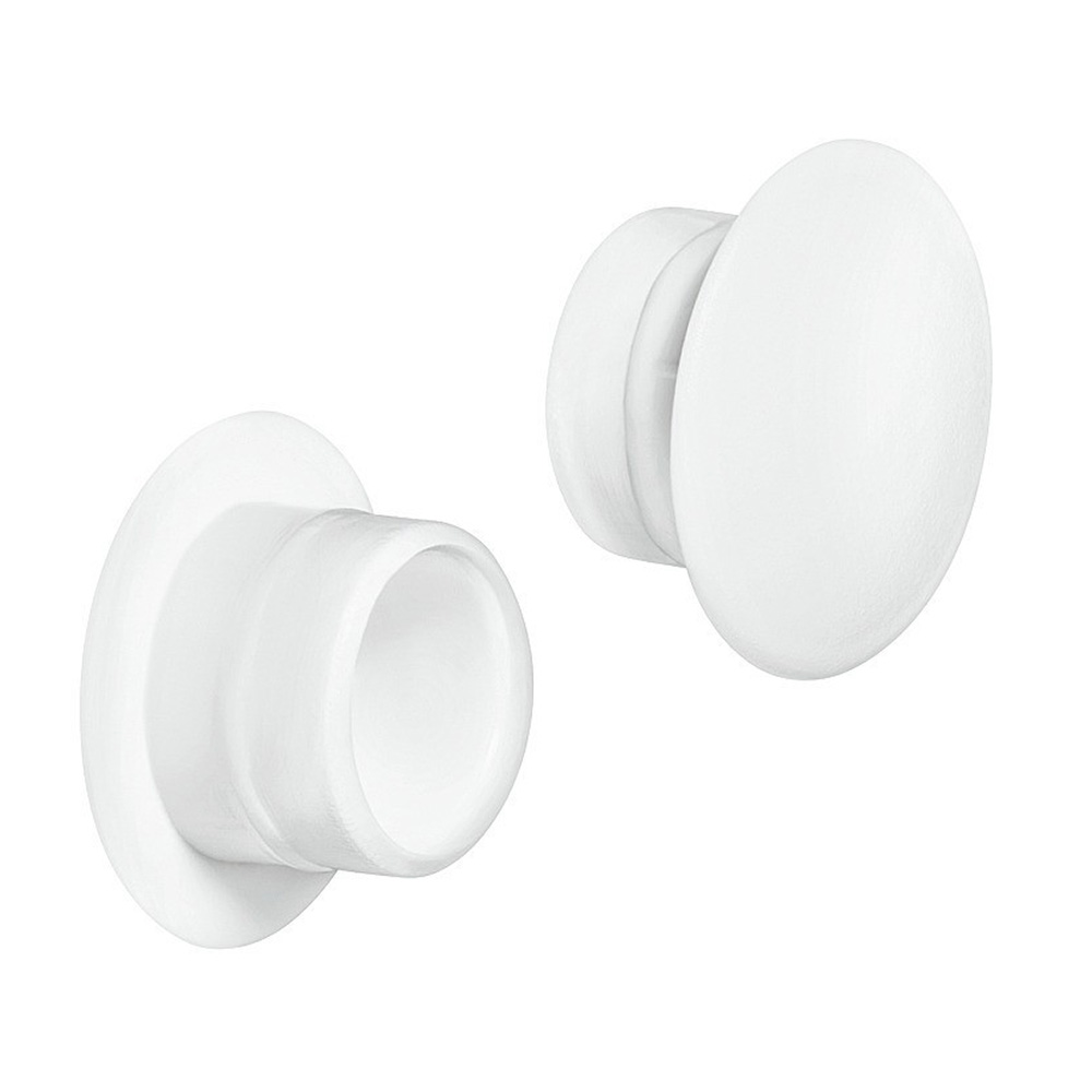 original-20631.jpg Заглушка для шкафа пластик белая d5 мм (100 шт.) (13202) — изображение 1