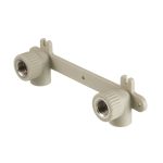 Водорозетка полипропиленовая Valfex двойная 20 мм х 1/2 ВР(г) на планке серая (10124020Г)