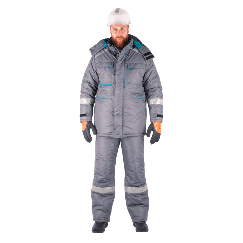 original-20745.jpg Костюм рабочий мужской утепленный ГК Спецобъединение Галактика 48-50 рост 170-176 см серо-бирюзовый — изображение 1