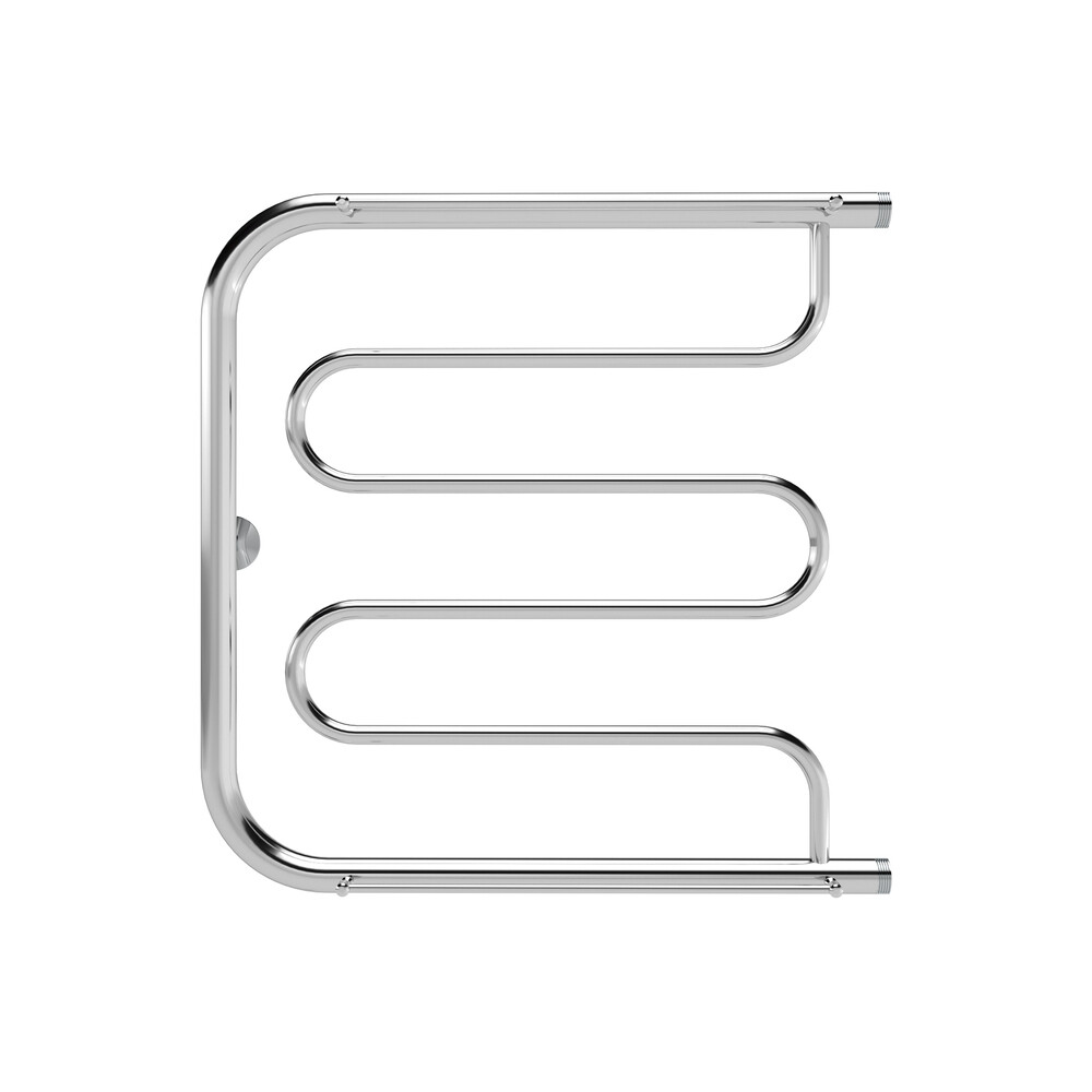 original-20901.jpg Полотенцесушитель водяной Indigo Standart 600х500 мм фокстрот с боковым подключением 320 мм с полкой хром — изображение 1