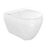 Унитаз подвесной Gesso Home de luxe Деймос безободковый с сиденьем дюропласт микролифт (9021118)