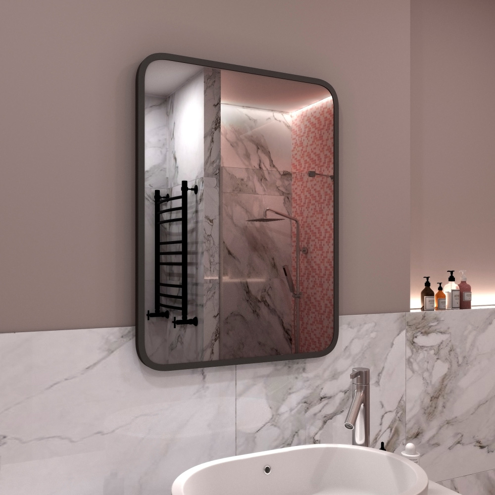 original-21251.jpg Зеркало настенное Madalena 600х800 мм черное — изображение 1