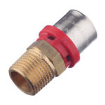 Соединитель прямой Tiemme 20(пресс) х 1/2 НР(ш)