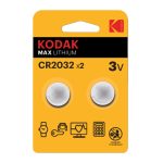 Батарейка Kodak Мax Lithium таблетка CR2032 3 В (2 шт.) (Б0037004)