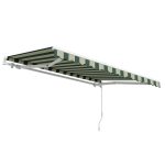 Выдвижной навес маркиза 3,2х2,5 м Sunset Boutique Giardini зеленый/белый
