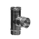 Тройник 90° х d120 мм на расширителе зеркальный без изоляции AISI 304